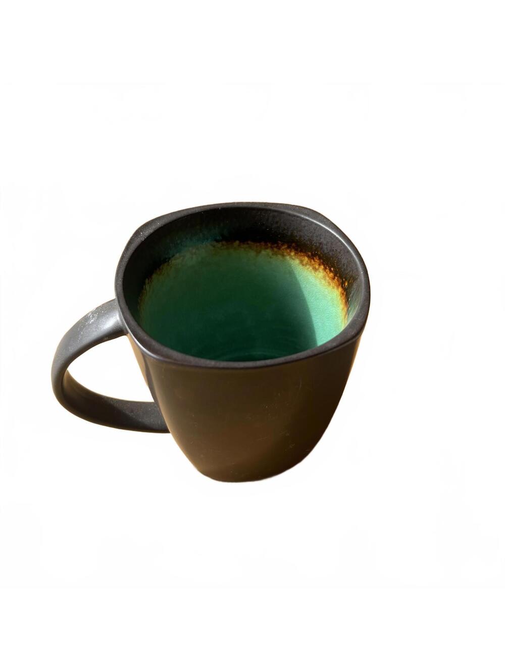 Coffee Mug with Unique Ceramic Glaze Interior